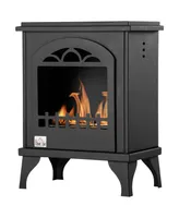 Ethanol Fireplace Freestanding Stove Heater 0.4 Gal Max 470 Sq. Ft