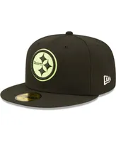 Men's New Era Black Pittsburgh Steelers Super Bowl Xl Summer Pop 59Fifty Fitted Hat