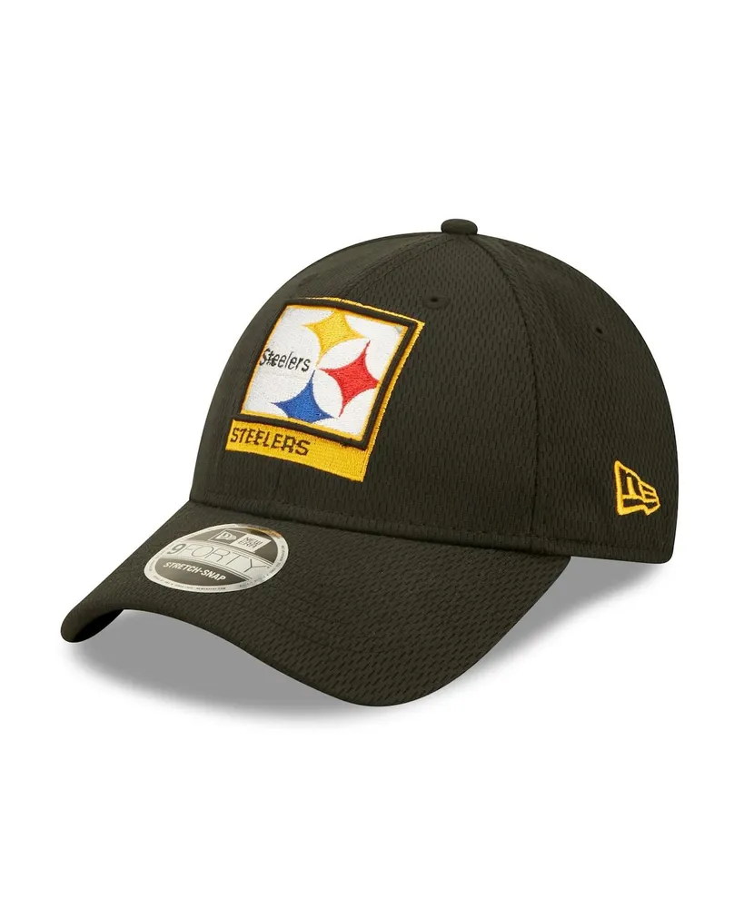 Men's New Era Black Pittsburgh Steelers Framed Af 9Forty Snapback Hat