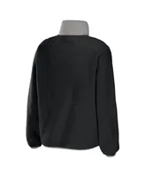 Women's Wear by Erin Andrews Black Las Vegas Raiders Polar Fleece Raglan Full-Snap Jacket