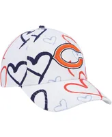 Big Girls '47 Brand White Chicago Bears Adore Clean Up Adjustable Hat