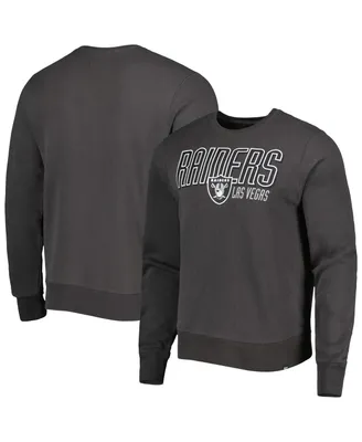 Men's '47 Brand Charcoal Las Vegas Raiders Locked Headline Pullover Sweatshirt