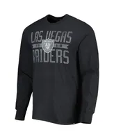 Men's '47 Brand Black Las Vegas Raiders Wide Out Franklin Long Sleeve T-shirt