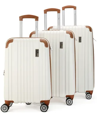 Miami CarryOn Collins 3 Piece Expandable Retro Spinner Luggage Set