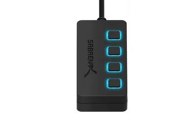 Sabrent Hb-UMP3 4 Port Usb 3.0 Hub with Power Adapter & Led Switches