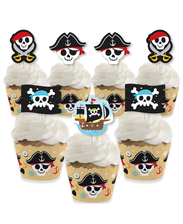 Big Dot Of Happiness Beware of Pirates - Pirate Party Decorations - Wine  Bottle Label Stickers - 4 Ct - Assorted Pre