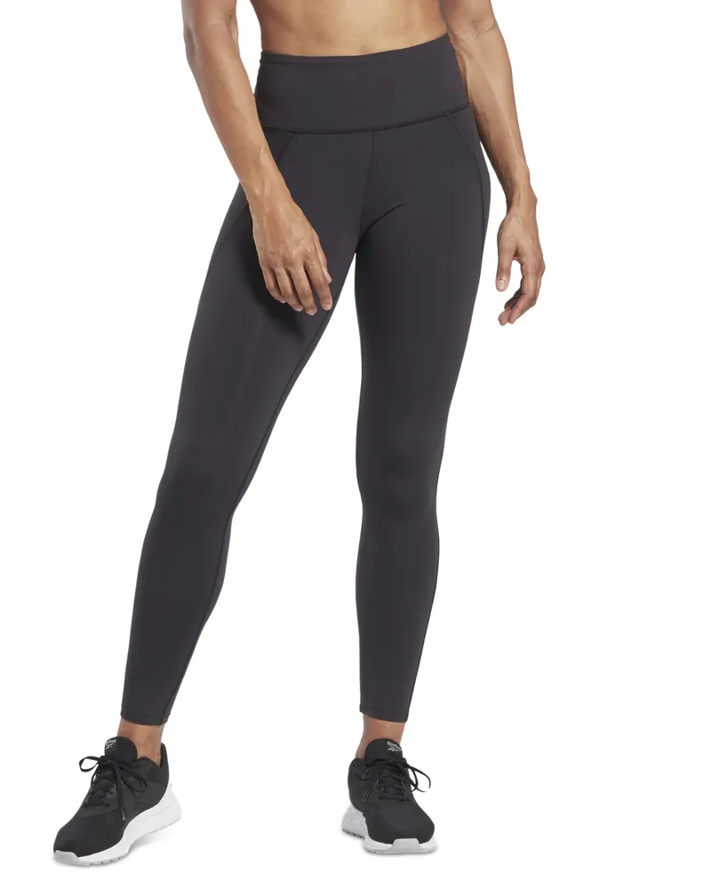 Reebok gray Black Workout Logo Tights Leggings Size Small