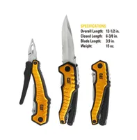 Cat Xl 9-in-1 Multifunction Knife and Pliers Tool with Pouch