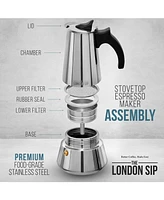 London Sip Stainless Steel Coffee Maker -cup