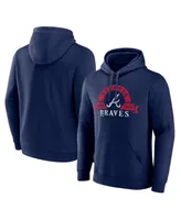 Men's Fanatics Navy Atlanta Braves Big and Tall Utility Pullover Hoodie