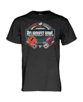 Men's Blue 84 Heather Charcoal Illinois Fighting Illini vs. Mississippi State Bulldogs 2023 ReliaQuest Bowl Matchup T-shirt