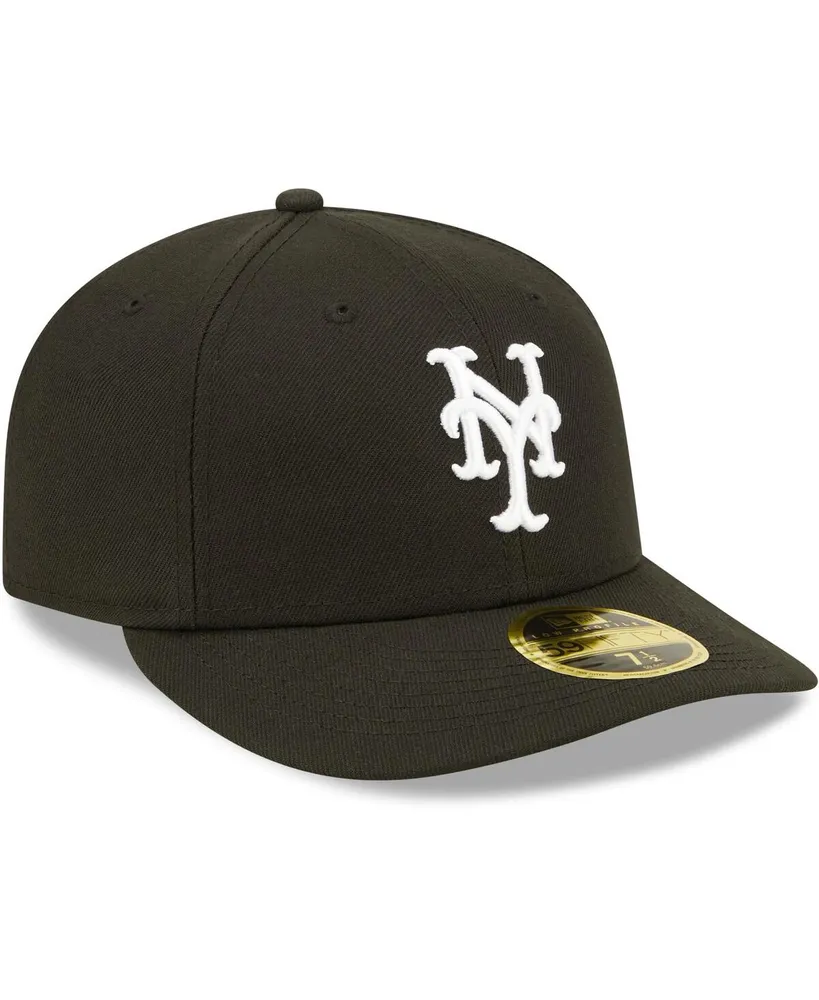 Men's New Era York Mets Black White Low Profile 59FIFTY Fitted Hat