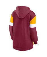 Women's Fanatics Burgundy, Gold Washington Commanders Lock It Down Pullover Hoodie