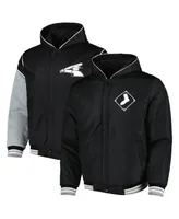 Men's Jh Design Black Chicago White Sox Reversible Fleece Full-Snap Hoodie Jacket