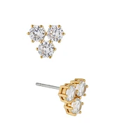 Eliot Danori Triple Stone Cubic Zirconia Stud Earrings, Created for Macy's