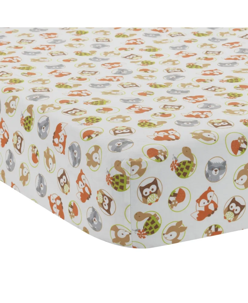 Bedtime Originals Friendly Forest Woodland Animals Baby Fitted Crib Sheet