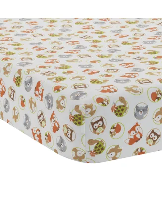 Bedtime Originals Friendly Forest Woodland Animals Baby Fitted Crib Sheet