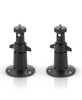 Wasserstein Adjustable Indoor and Outdoor Security Metal Wall Mount for Arlo Pro, Pro 2, Pro 3, Pro 4, Ultra, Ultra 2 Cameras (2 Pack, Black)