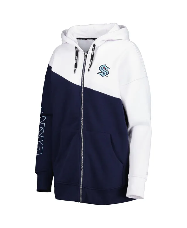 Lids Seattle Kraken DKNY Sport Women's Gina Full-Zip Hoodie - Deep Sea  Blue/White