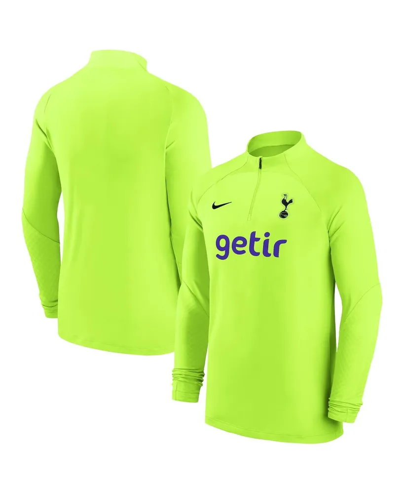 Men's Nike Yellow Tottenham Hotspur Strike Drill Performance Raglan Quarter-Zip Long Sleeve Top