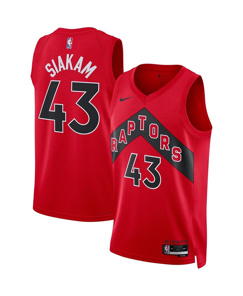 Men's and Women's Nike Pascal Siakam Red Toronto Raptors Swingman Jersey - Icon Edition
