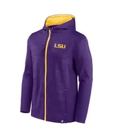 Men's Fanatics Purple Lsu Tigers Ball Carrier Full-Zip Hoodie