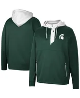 Men's Colosseum Michigan State Spartans Luge 3.0 Quarter-Zip Hoodie