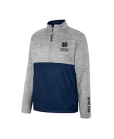 Men's Colosseum Gray Notre Dame Fighting Irish John Half-Zip Jacket