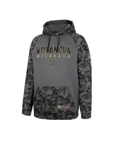 Men's Colosseum Charcoal Villanova Wildcats Oht Military-Inspired Appreciation Camo Stack Raglan Pullover Hoodie