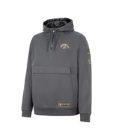 Men's Colosseum Charcoal Iowa Hawkeyes Oht Military-Inspired Appreciation Quarter-Zip Hoodie