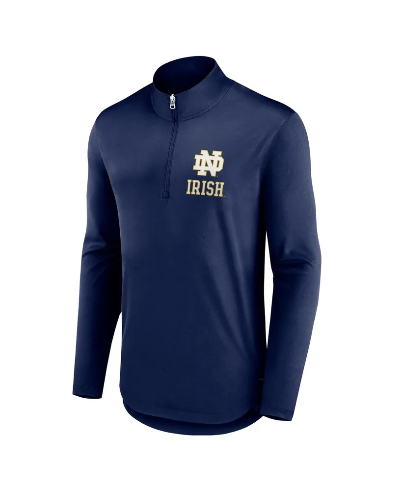 Men's Fanatics Navy Notre Dame Fighting Irish Tough Minded Quarter-Zip Top