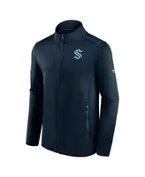 Men's Fanatics Deep Sea Blue Seattle Kraken Authentic Pro Rink Fleece Full-Zip Jacket