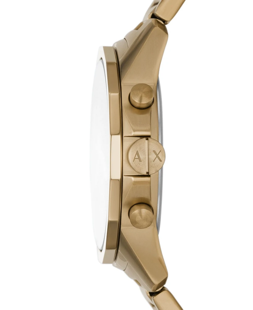 A|X Armani Exchange Men's Chronograph Brown Stainless Steel Bracelet Watch, 44mm