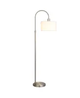 Veronica 70" Tall Arc Floor Lamp with Fabric Shade