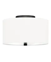 Ellis 12" Flush Mount with Fabric Shade