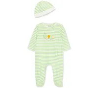 Little Me Baby Boys or Girls Caterpillar Coverall and Hat, 2 Piece Set