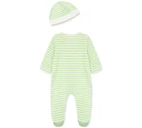 Little Me Baby Boys or Girls Caterpillar Coverall and Hat, 2 Piece Set