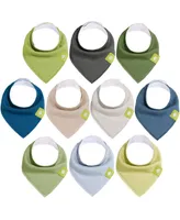KeaBabies 10pk Organic Baby Bandana Bibs, Cotton Drool Bibs for Boy, Girl, Infant, Newborn