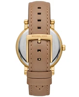 Michael Kors Women's Corey Three-Hand Leather Watch 38mm