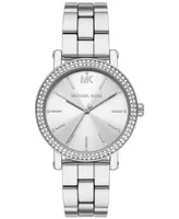 Michael Kors Women's Corey Three-Hand Silver-Tone Alloy Watch 38mm