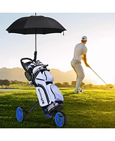 Costway Folding 3 Wheels Golf Push Cart W/Brake Scoreboard Adjustable Handle