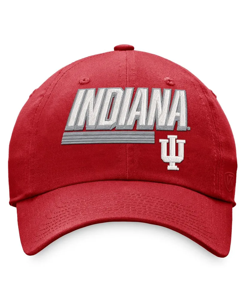 Men's Top of the World Crimson Indiana Hoosiers Slice Adjustable Hat