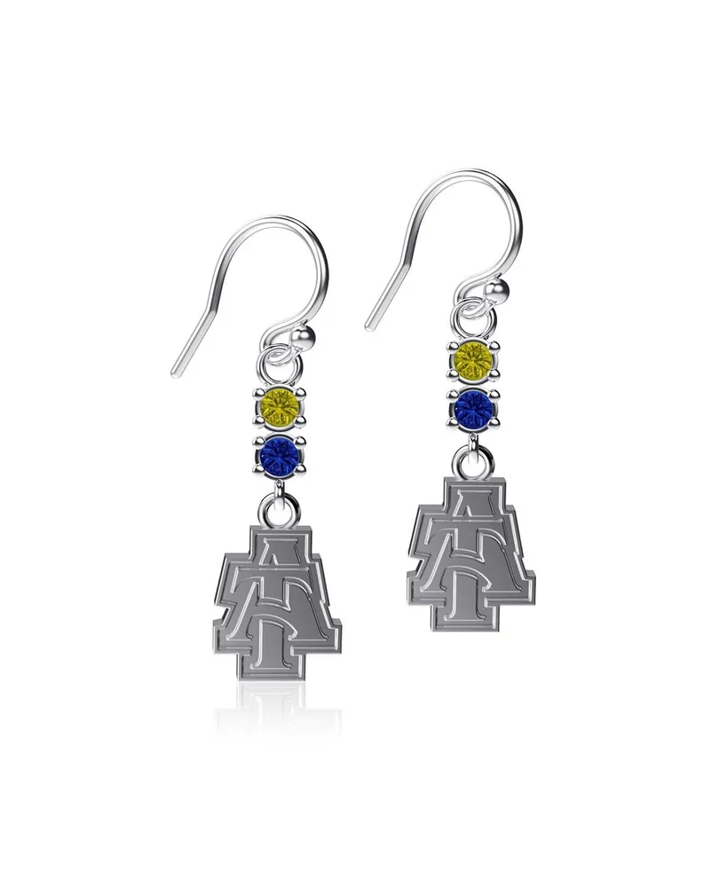 Women's Dayna Designs North Carolina A T Aggies Dangle Crystal Earrings