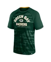 Men's Fanatics Green Green Bay Packers Hail Mary Raglan T-shirt