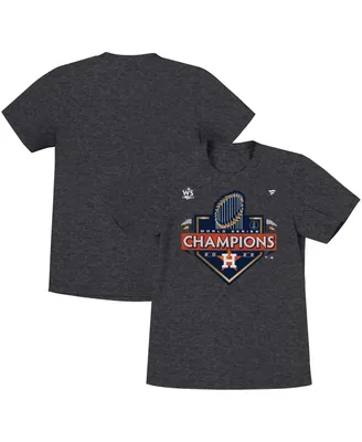 Toddler Boys and Girls Fanatics Heather Charcoal Houston Astros 2022 World Series Champions Locker Room T-shirt