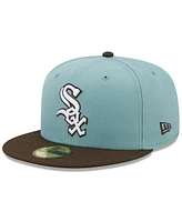 Men's New Era Light Blue, Brown Chicago White Sox 2005 World Series Beach Kiss 59FIFTY Fitted Hat