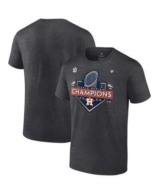 Men's Fanatics Heather Charcoal Houston Astros 2022 World Series Champions Locker Room Big and Tall T-shirt