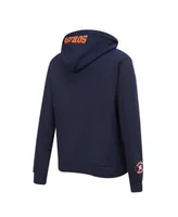 Women's Pro Standard Navy Houston Astros Classic Fleece Pullover Hoodie