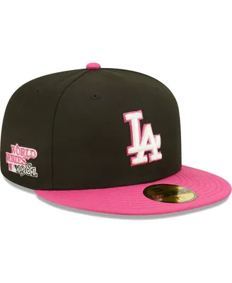 Men's New Era Black, Pink Los Angeles Dodgers 1981 World Series Champions Passion 59FIFTY Fitted Hat