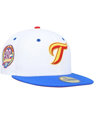 Men's New Era White, Royal Toronto Blue Jays 30th Anniversary Cherry Lolli 59FIFTY Fitted Hat